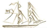 Cowper Family in Australia - William Cowper - ship sketch